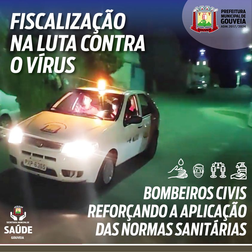 Os bombeiros civis reforçam a nossa fiscalização que segue eficiente na luta contra o coronavirus.